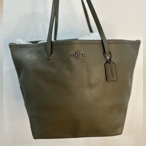 Coach Olive Green City Tote